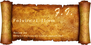 Felvinczi Ilona névjegykártya