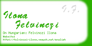 ilona felvinczi business card